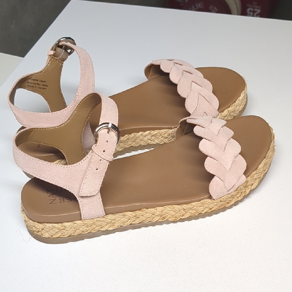 Naturalizer Pink Braided Sandals